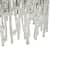 21" Silver Aluminum Accent Table with Glass Tabletop